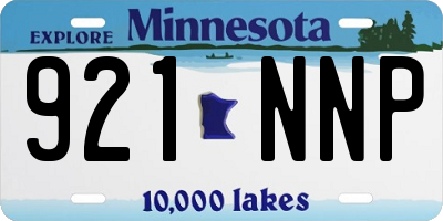 MN license plate 921NNP
