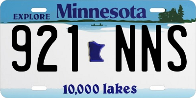MN license plate 921NNS