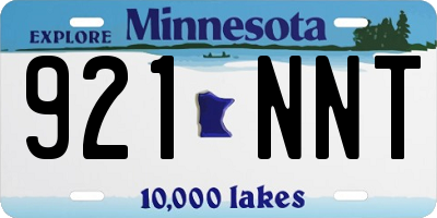 MN license plate 921NNT