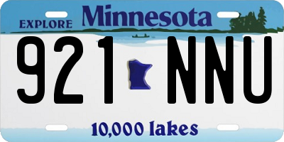 MN license plate 921NNU