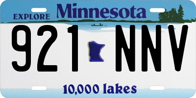 MN license plate 921NNV