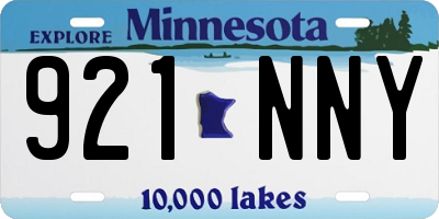 MN license plate 921NNY