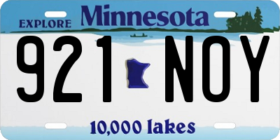 MN license plate 921NOY