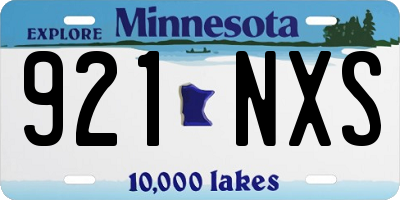 MN license plate 921NXS