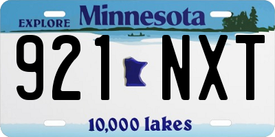 MN license plate 921NXT