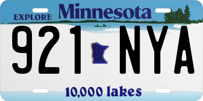 MN license plate 921NYA