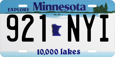 MN license plate 921NYI