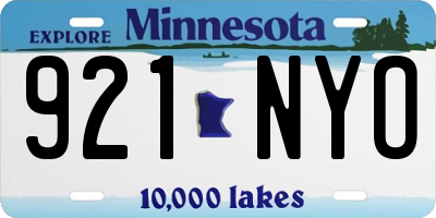 MN license plate 921NYO