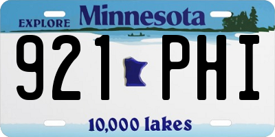 MN license plate 921PHI