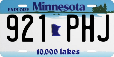 MN license plate 921PHJ
