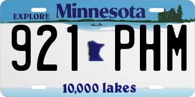 MN license plate 921PHM
