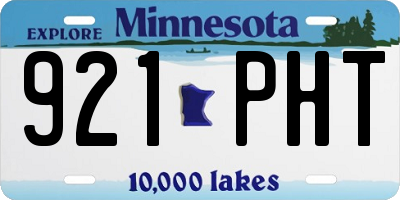 MN license plate 921PHT