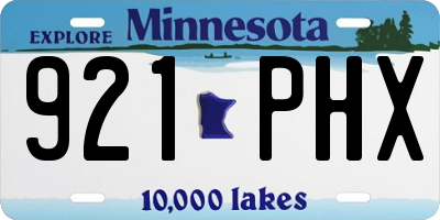 MN license plate 921PHX