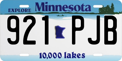 MN license plate 921PJB