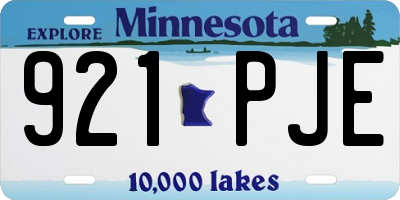 MN license plate 921PJE