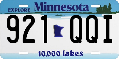 MN license plate 921QQI