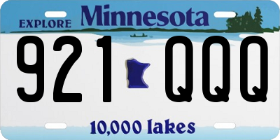 MN license plate 921QQQ