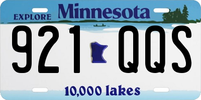 MN license plate 921QQS