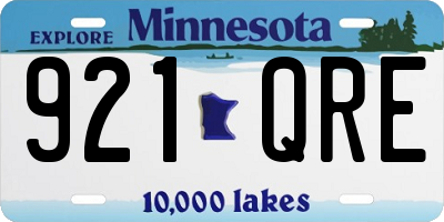 MN license plate 921QRE
