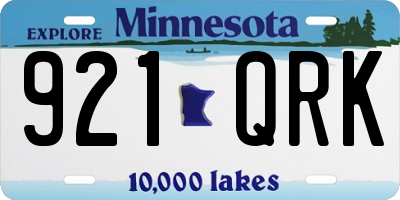 MN license plate 921QRK