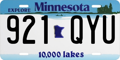 MN license plate 921QYU
