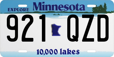 MN license plate 921QZD