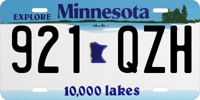 MN license plate 921QZH
