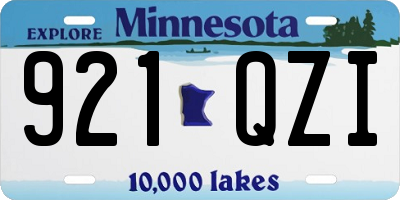 MN license plate 921QZI