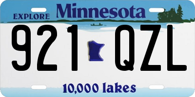 MN license plate 921QZL