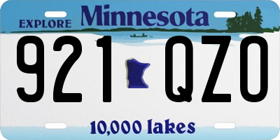 MN license plate 921QZO
