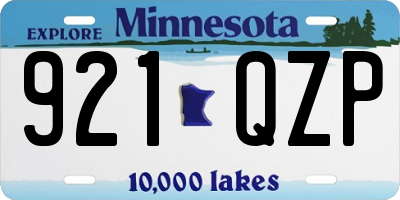 MN license plate 921QZP