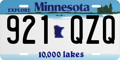MN license plate 921QZQ