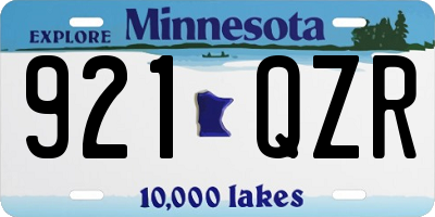 MN license plate 921QZR