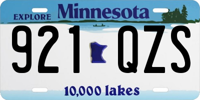 MN license plate 921QZS