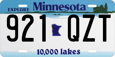 MN license plate 921QZT