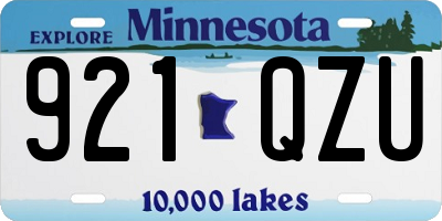 MN license plate 921QZU