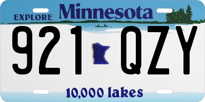 MN license plate 921QZY