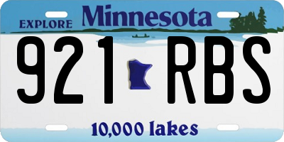 MN license plate 921RBS