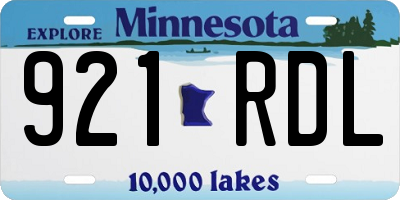 MN license plate 921RDL