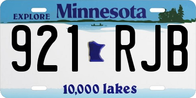 MN license plate 921RJB