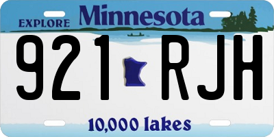 MN license plate 921RJH
