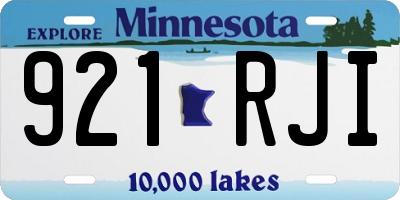MN license plate 921RJI