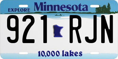 MN license plate 921RJN
