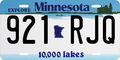 MN license plate 921RJQ