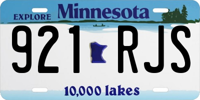 MN license plate 921RJS