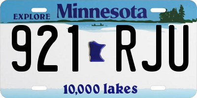 MN license plate 921RJU