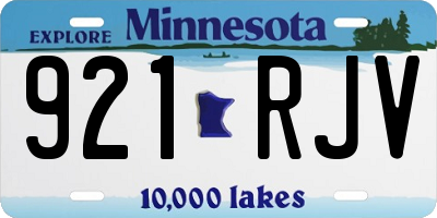 MN license plate 921RJV
