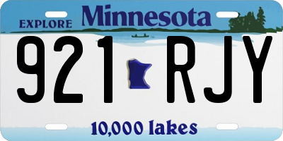 MN license plate 921RJY