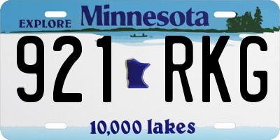 MN license plate 921RKG