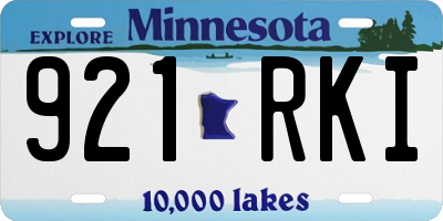 MN license plate 921RKI